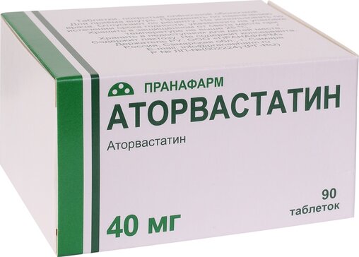 Аторвастатин тб п/о 40 мг N 90