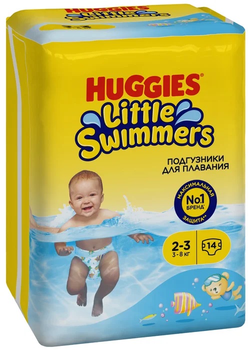 Huggies little swimmers подгузники для плавания р.2-3 /3-8кг n14