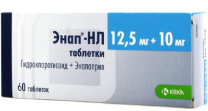 Энап-HЛ тб 12,5мг+10мг N 60