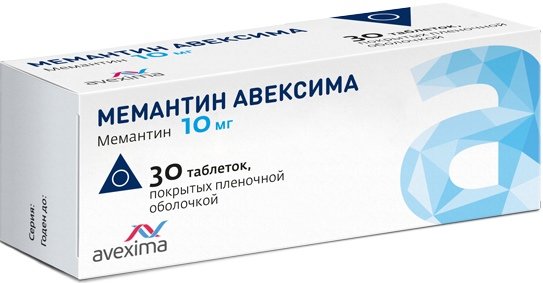 Мемантин тб п/о плен 10 мг N 30