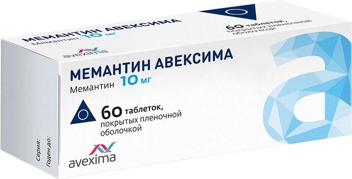 Мемантин тб п/о плен 10 мг N 60