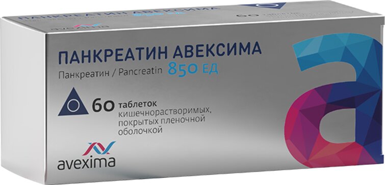Панкреатин тб п/об кишечнораст 850ЕД N 60