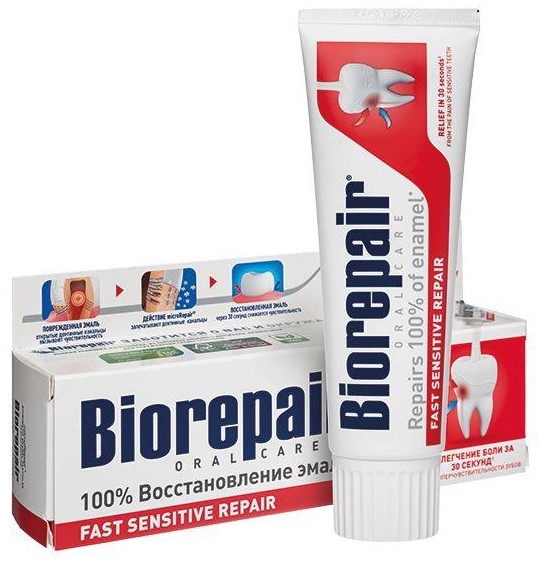 Biorepair fast sensitive repair паста зубная для чувствительных зубов 75мл N 1