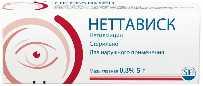 Неттависк мазь глазная 0,3% 5 г