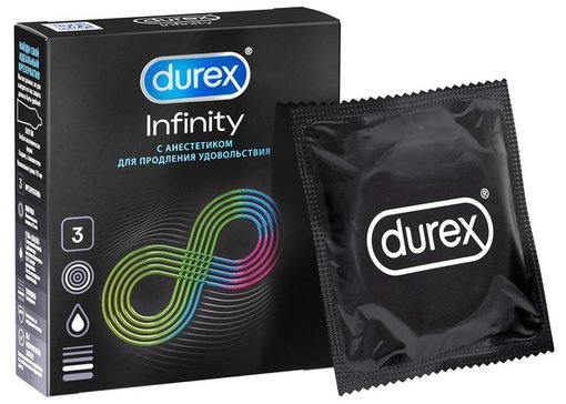 Презерватив DUREX infinity c анестетиком  N 12