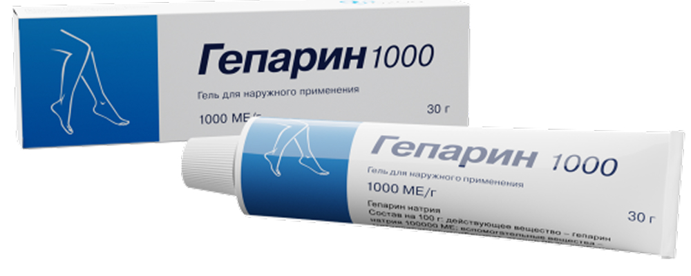 Гепарин 1000 гель 30г