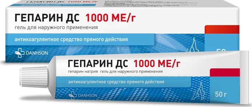 Гепарин гель д/наруж прим 1000МЕ/г 50г N 1