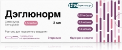 Дэглюнорм р-р д/и/п/к 0.25/0.5/1 мг/доза 3мл шприц-ручки №1 в комплекте с иглами №4