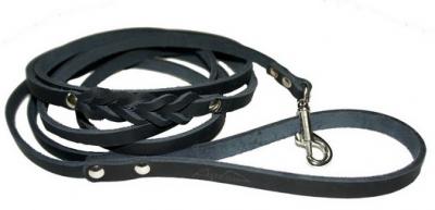 Поводок черный Аркон длинный 14мм от 2.5м
