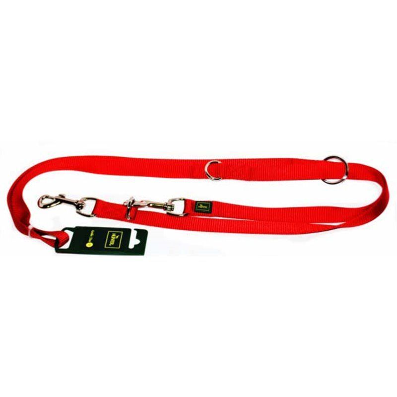 Поводок-перестежка нейлоновый красный Hunter smart ecco 15/200