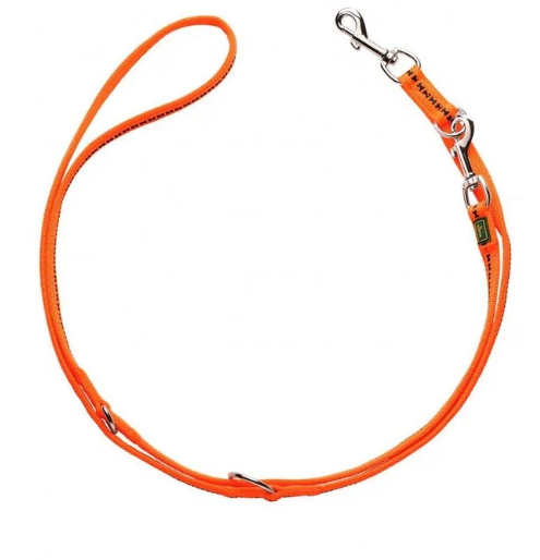 Поводок-перестежка нейлоновый оранжевый Hunter safety grip soft 20/200