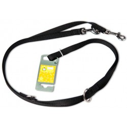 Поводок-перестежка нейлоновый черный Hunter smart ecco 20/200