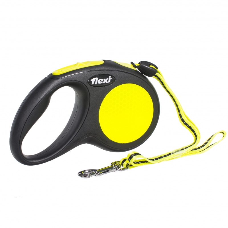 Поводок-рулетка Flexi new neon classic cord р.s 5м до 12кг