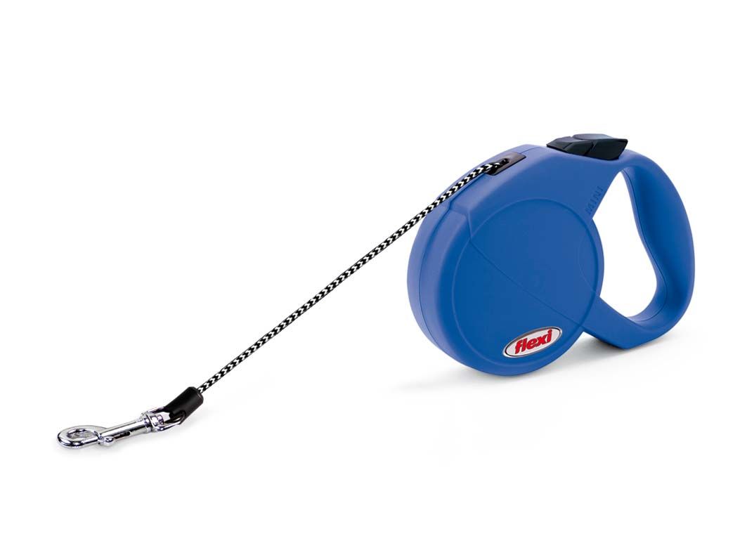 Поводок-рулетка синий Flexi classic cord р.xs 3м до 8кг