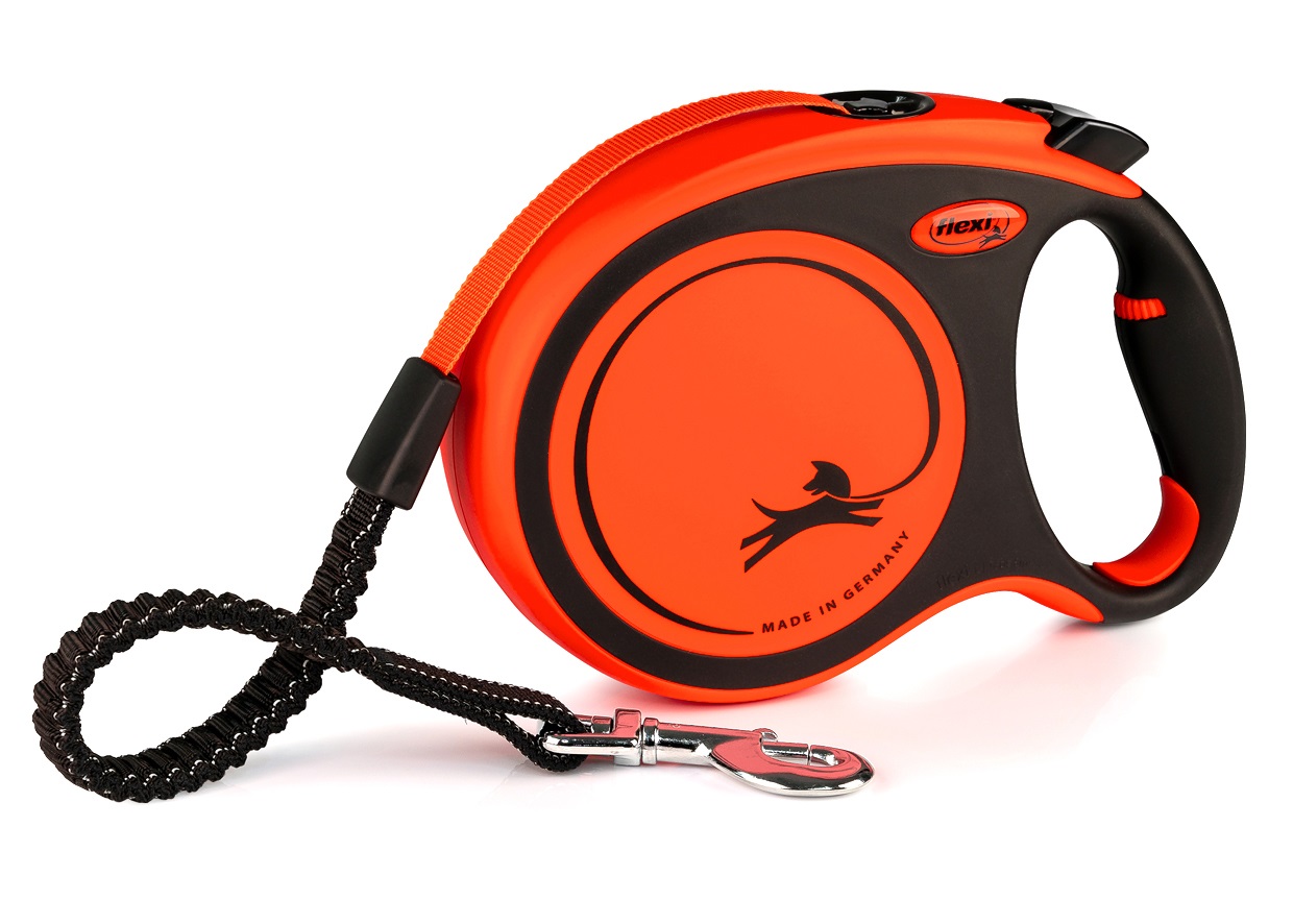 Поводок-рулетка черная/оранжевая Flexi xtreme tape р.xs 3м до 15кг