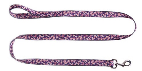 Поводок-стропа для собак Joy пурпурная плитка 25мм/3м