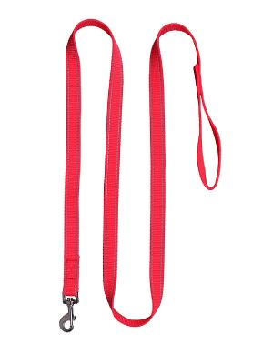 Поводок-стропа для собак красный Joy со светоотражающими элементами 25мм/2м