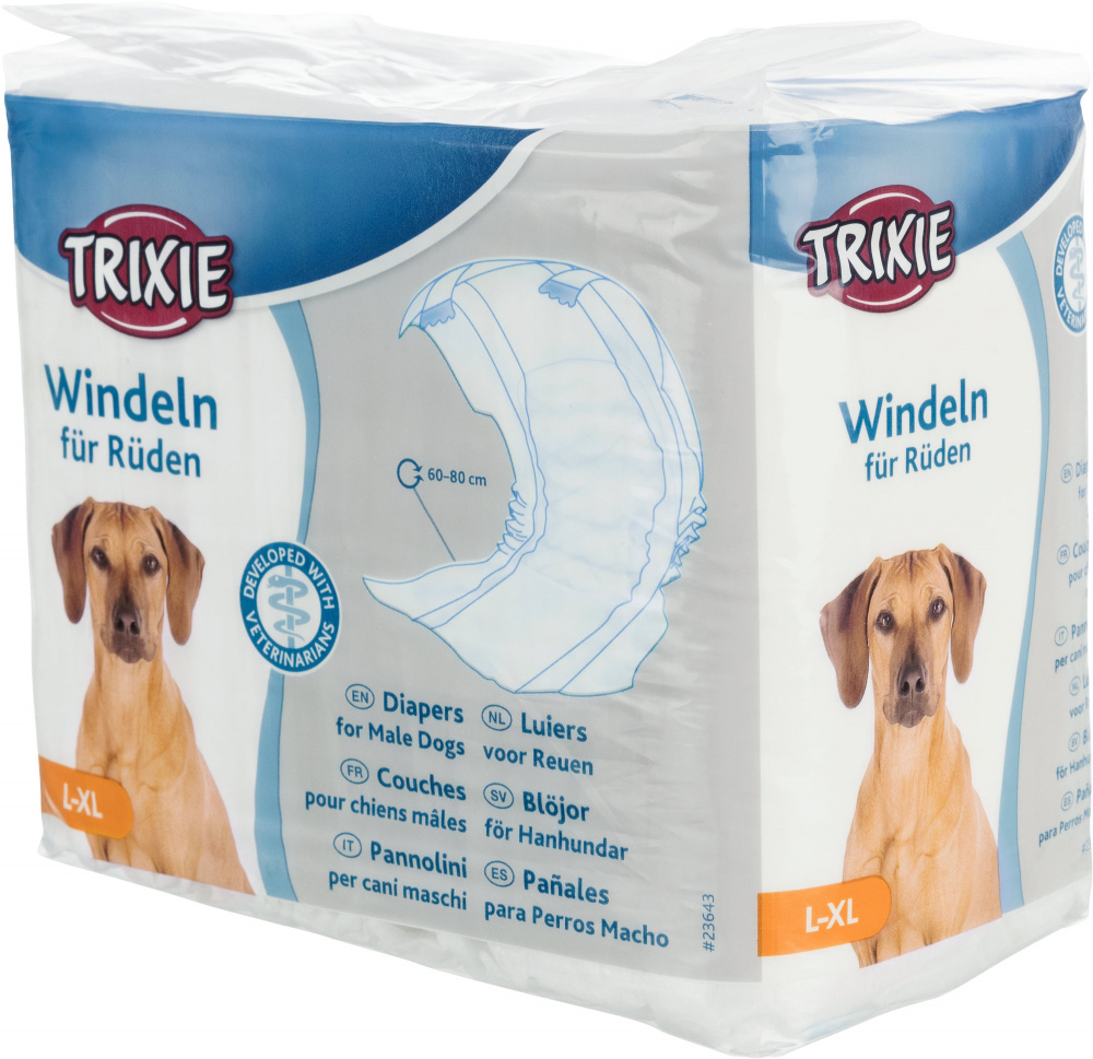 Подгузники для собак мальчиков Trixie р.l/xl 60х80см n12