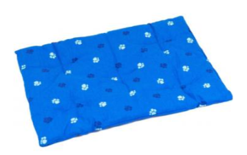 Подстилка прямоугольная стеганая синяя Дарэленд хлопок периотек 60х43х2.5см