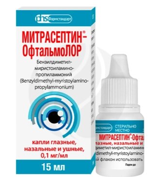 Митрасептин ОфтальмоЛОР капли глаз/уш/наз 0.1мг/мл фл-кап 15мл N 1