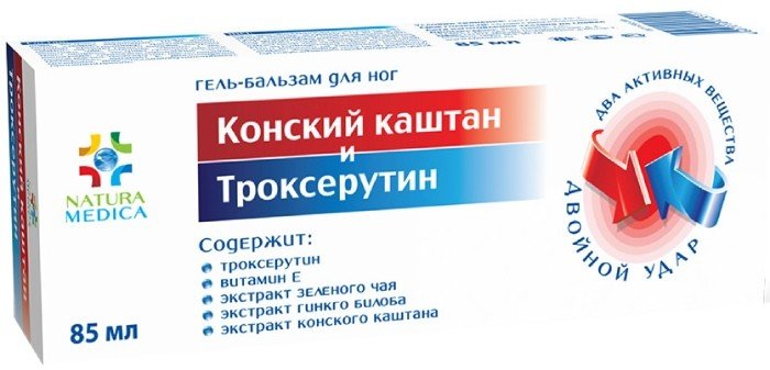 Natura Medica Конский каштан/троксерутин гель-бальзам для ног 85мл