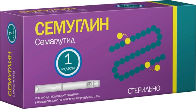 Семуглин р-р д/и/п/к 1мг/доза 3мл шприц-ручки N1 в комплекте с иглами N4