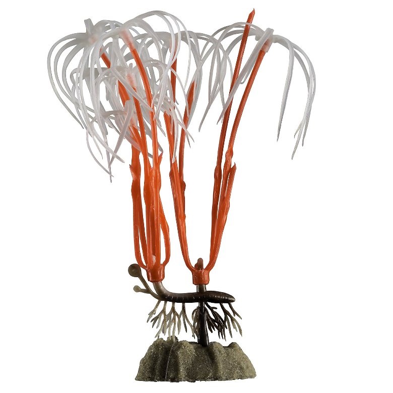 Растение флуоресцирующее оранжевое Tetra glofish р.m 21см