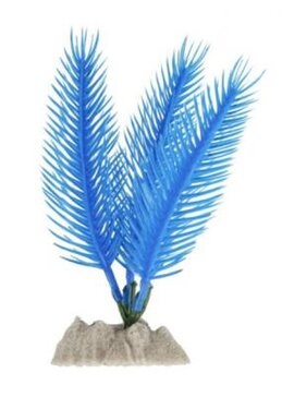 Растение флуоресцирующее синее Tetra glofish р.s 17см