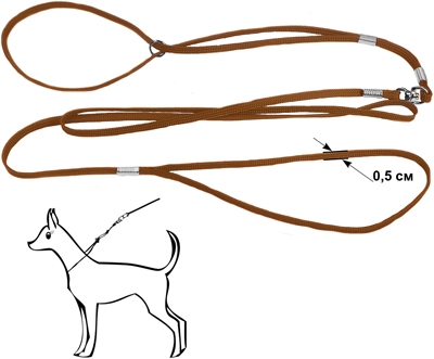 Ринговка-шнур капроновая бронзовая Дарэлл с кольцом 5мм