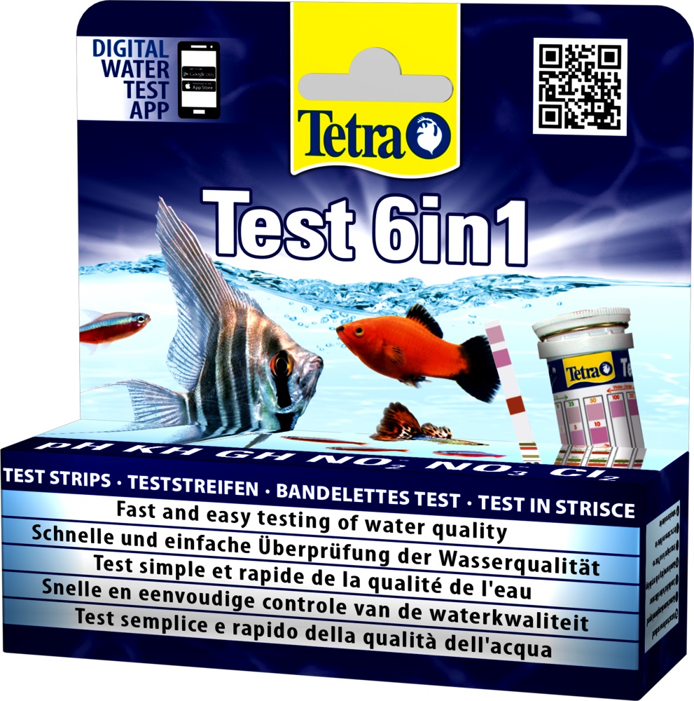 Тест полоски 6 в1 для пресной воды Tetra n10 gh/kh/no2/no3/ph/cl