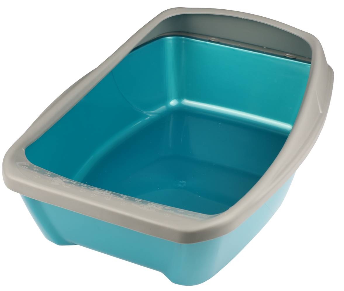 Туалет глубокий с бортиком для кошек Сибирская кошка евро