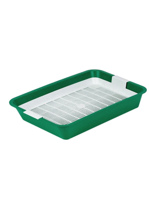 Туалет с сеткой для кошек изумрудный Zoom кошка малый 24х33х5см