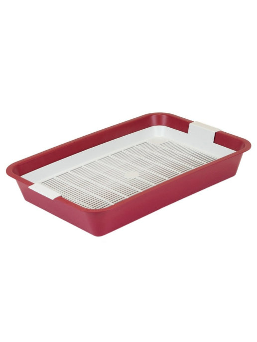 Туалет с сеткой для кошек рубиновый Zoom кошка малый 24х33х5см