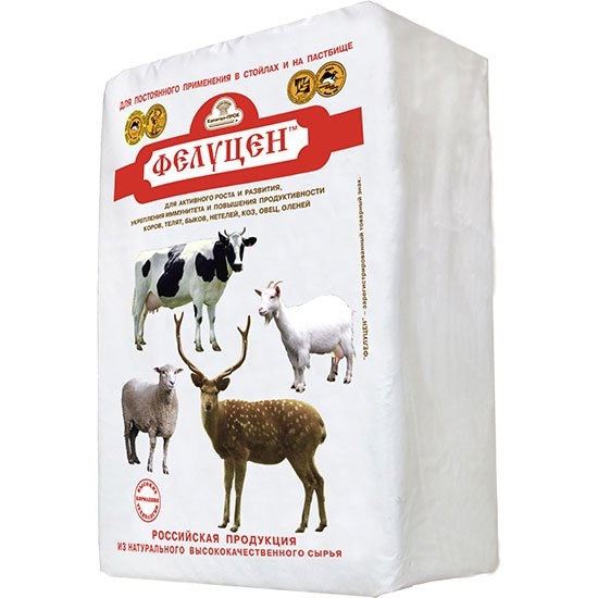 Фелуцен-лизунец солевой для крс, коз, овец универсальный 3 кг