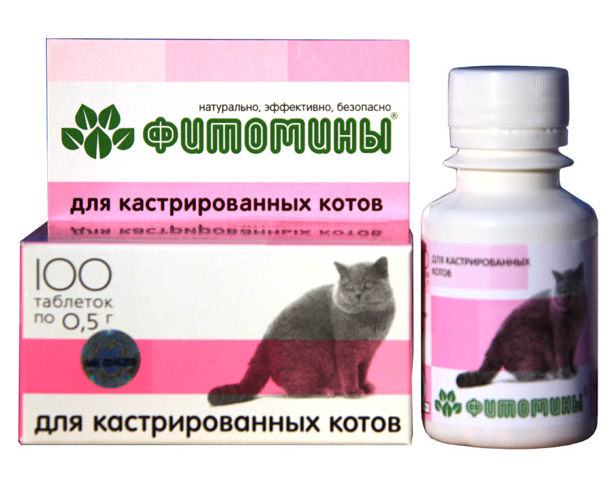 Фитомины таб для кастрированных котов n100