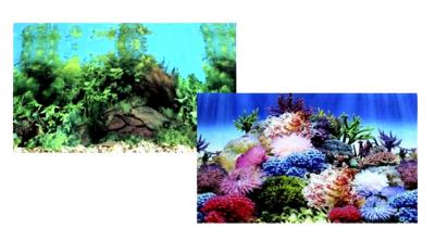 Фон двухсторонний для аквариума Xilong 30х60см коралловый рай/подводный пейзаж pr-002361