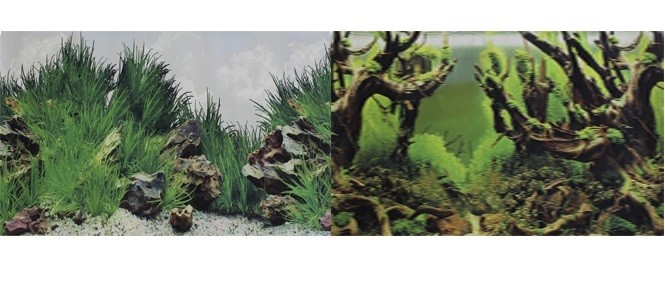 Фон двухсторонний для аквариума Xilong 30х60см мангровая коряга/подводный рельеф pr-002330