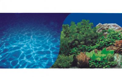 Фон двухсторонний для аквариума Xilong 30х60см растительный пейзаж синее море pr-002156