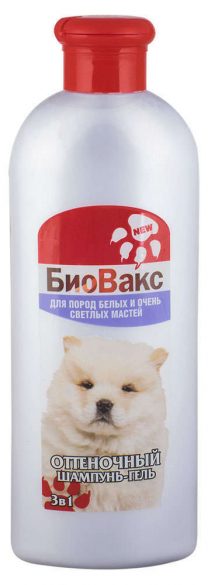 Шампунь оттеночный для собак белый Биовакс 350 мл