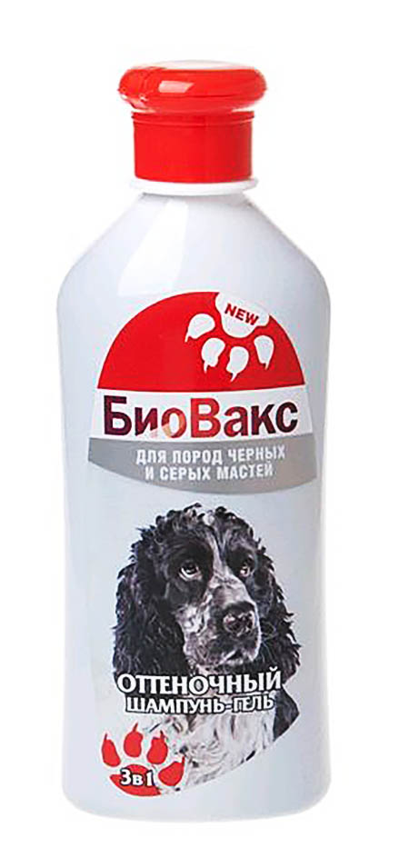 Шампунь оттеночный для собак черный Биовакс 350 мл