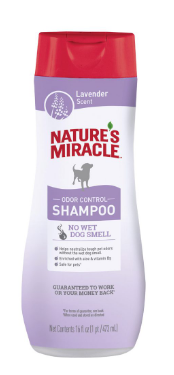 Шампунь против запаха для собак 8in1 nature's miracle lavender odor control shampoo 473 мл с ароматом лаванды