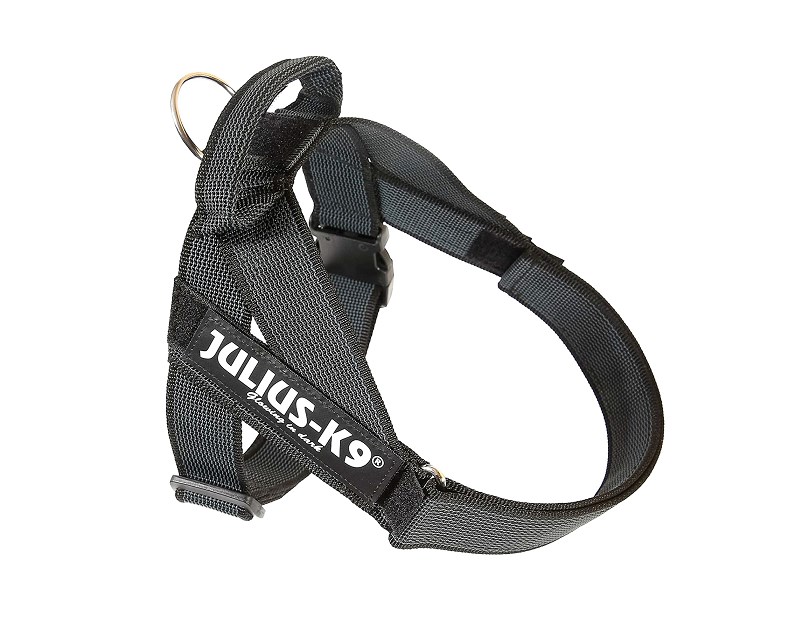 Шлейка для собак черная Julius-k9 color&gray idcr1 ремни 61-80см/23-30кг