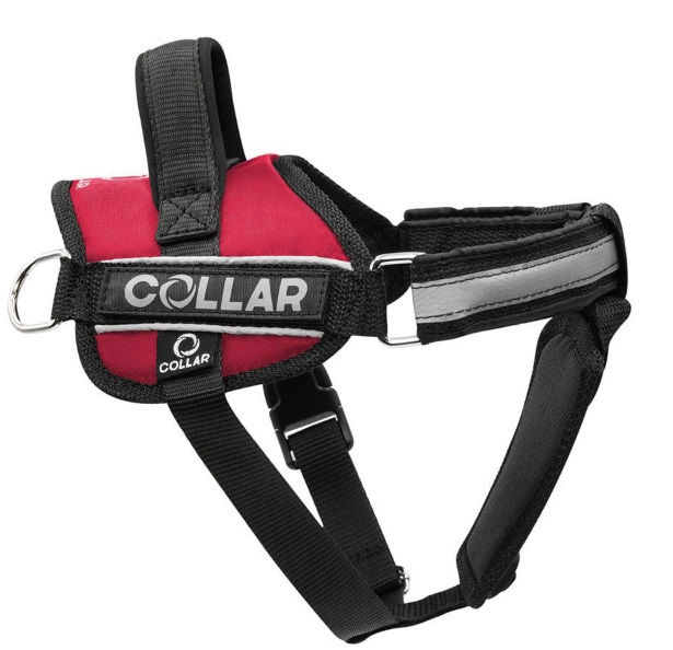 Шлейка нейлоновая регулируемая красная Collar dog extreme police 40-60см №2