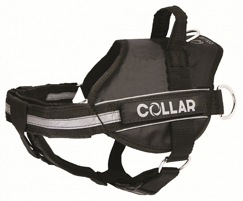 Шлейка нейлоновая регулируемая черная Collar dog extreme police 35-45см №1