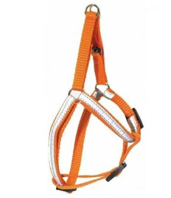 Шлейка синтетическая усиленная светоотражающая оранжевая Дарэлл eco-sport reflex 10мм/30-40х15-22см