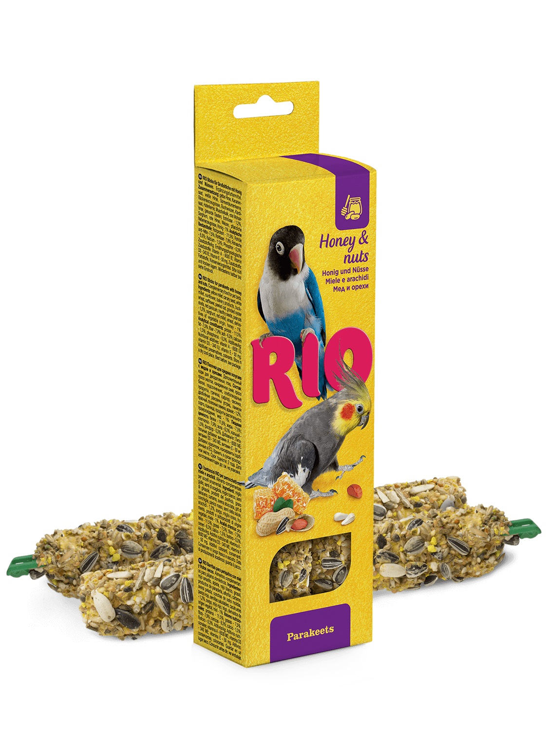 Палочки для средних попугаев Rio 75 г n2 с медом и орехами