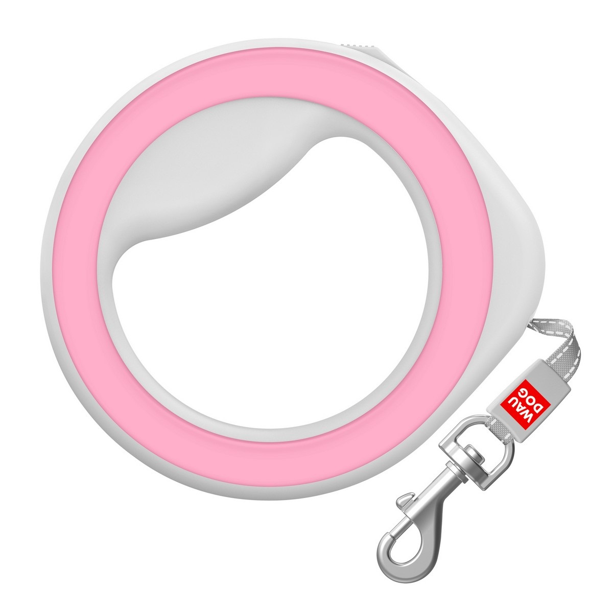 Поводок-рулетка круглый розовый Collar waudog р.xs-m 2.9м до 40кг