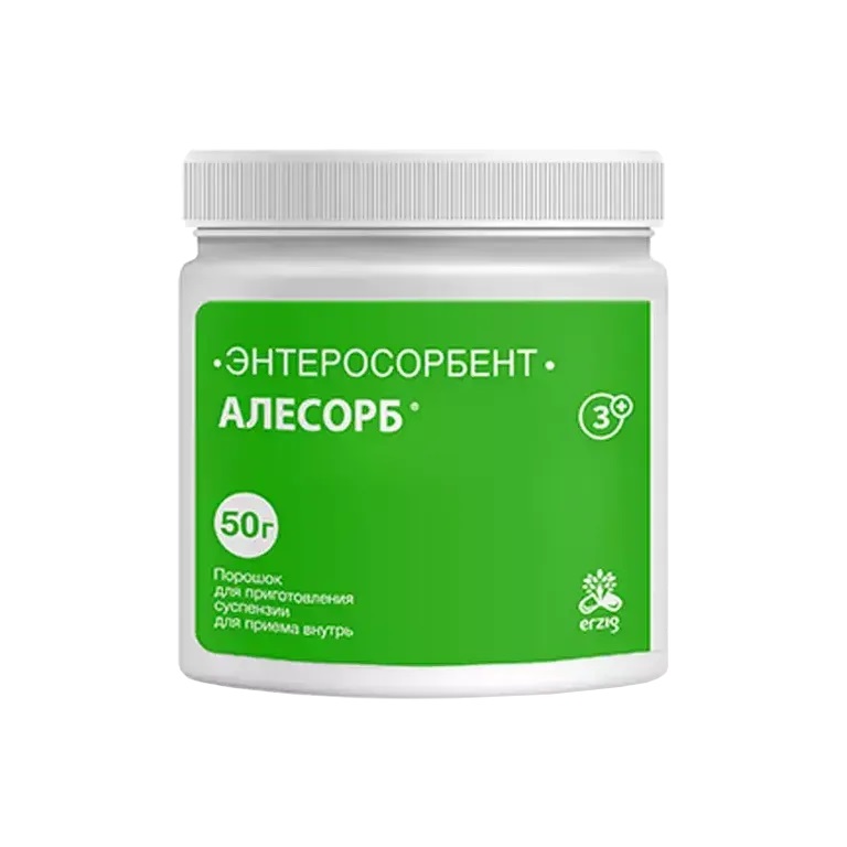 Алесорб порошок д/сусп  внутр 50г N 1