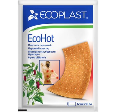 Ecoplast EcoHot пластырь перцовый 12х18
