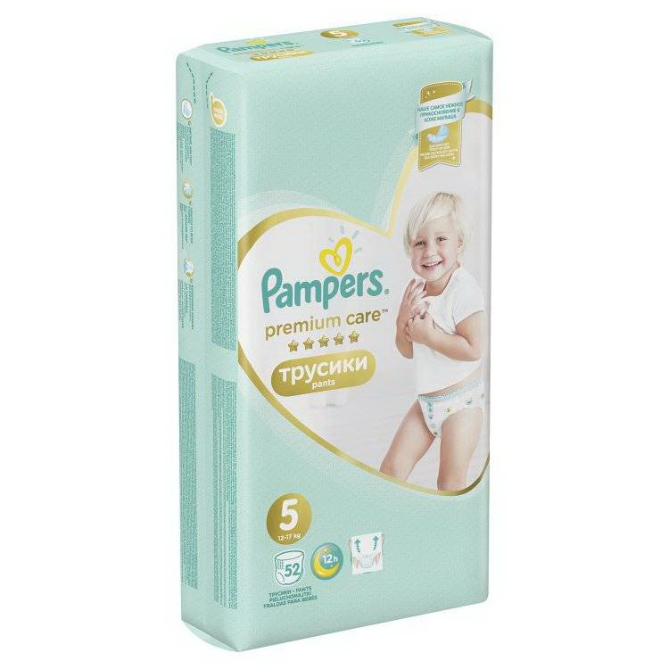 Подгузники-трусики Pampers Premium Care Pants 12-17кг (р-р 5) N 52